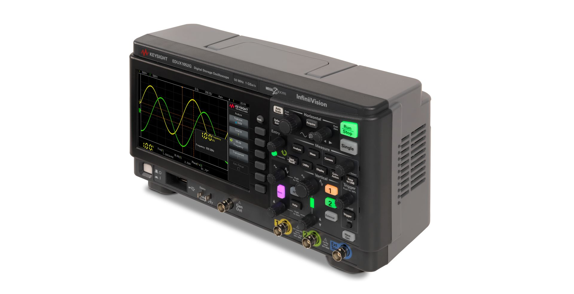 EDUX1052G Oscilloscope: 50 MHz, 2 Analog Channels, with a Built-in Waveform Generator - Image 4