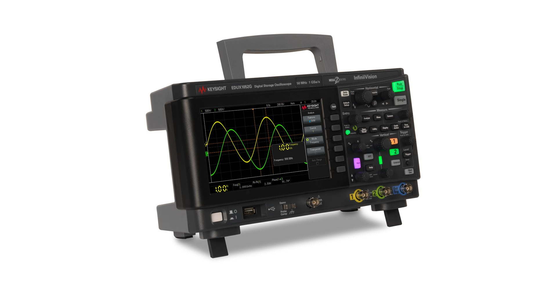 EDUX1052G Oscilloscope: 50 MHz, 2 Analog Channels, with a Built-in Waveform Generator - Image 7