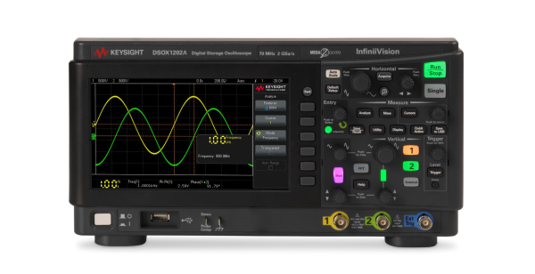 DSOX1202A Oscilloscope: 70/100/200 MHz, 2 Analog Channels