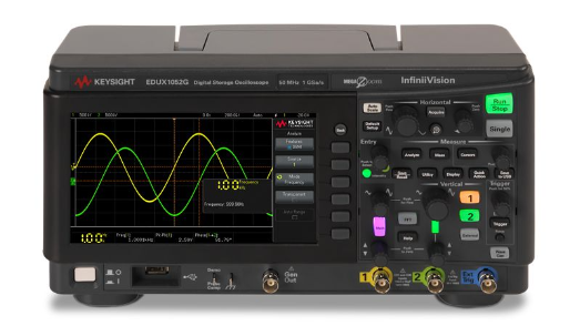 Keysight EDUX1052G Oscilloscope: 50 MHz, 2 Analog Channels, with a Built-in Waveform Generator - Image 2