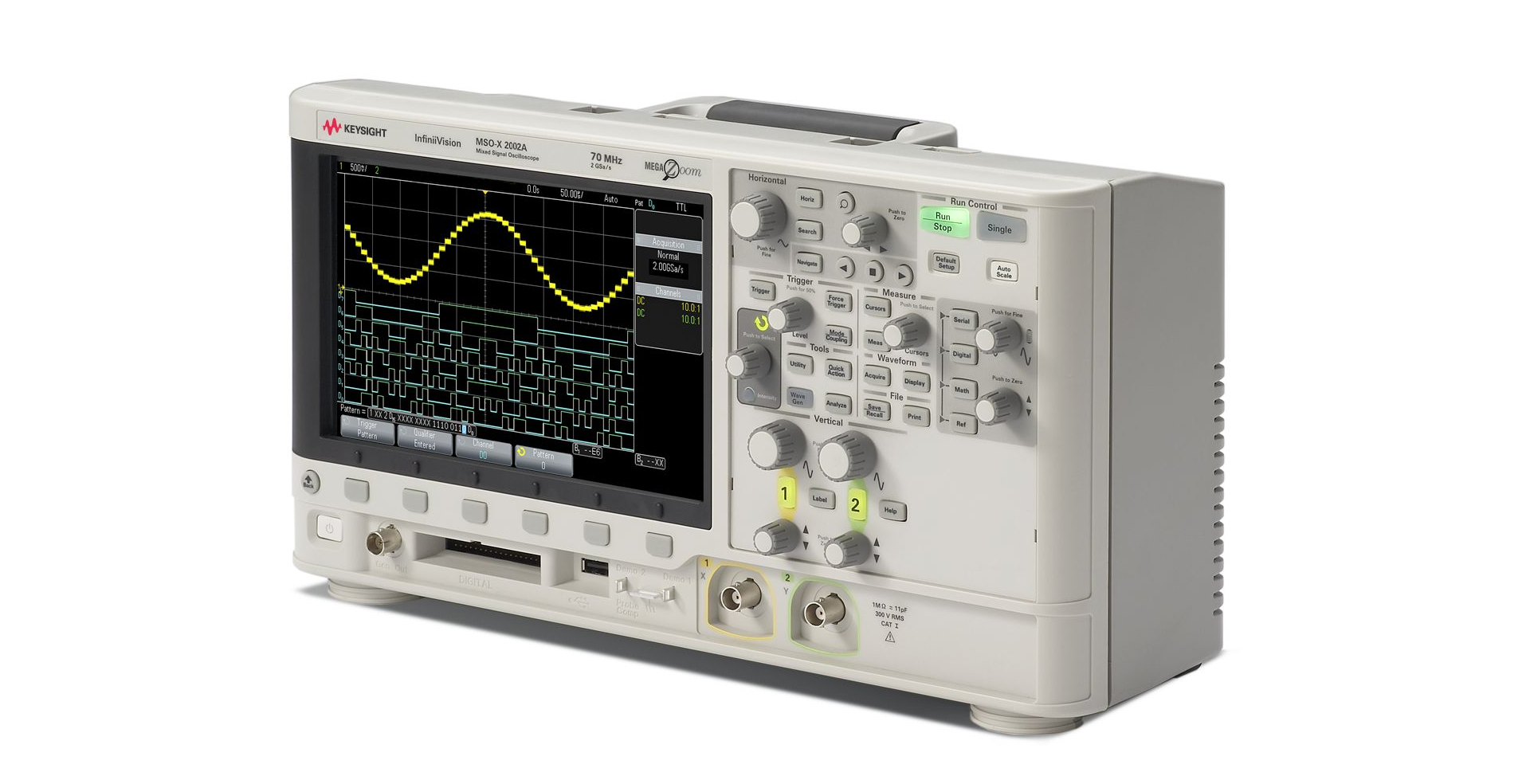 MSOX2002A Mixed Signal Oscilloscope: 70 MHz, 2 Analog Plus 8 Digital Channels - Image 3