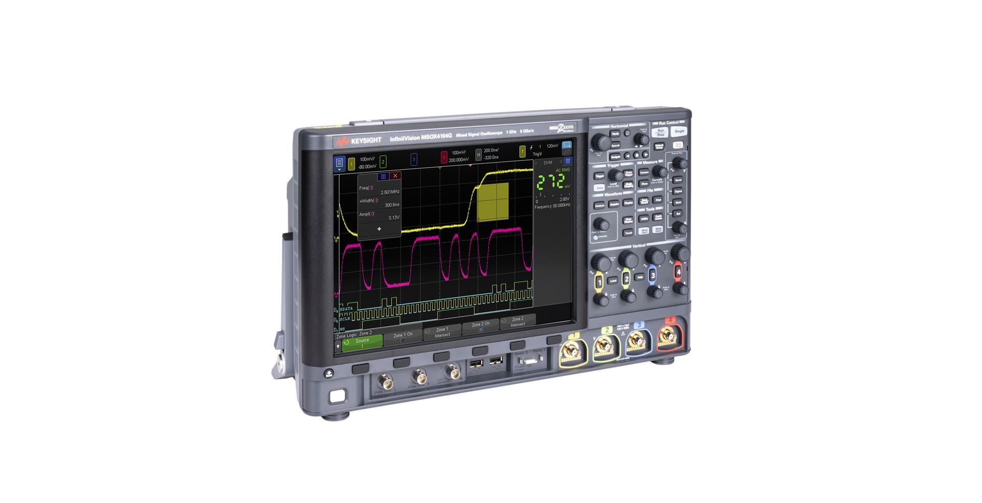 MSOX4022G Mixed Signal Oscilloscope: 200 MHz, 2 Analog Plus 16 Digital Channels - Image 2